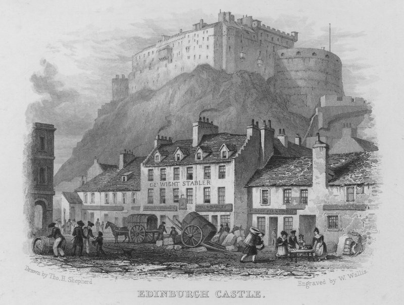 Castelo de Edimburgo (gravura) de Thomas Hosmer Shepherd