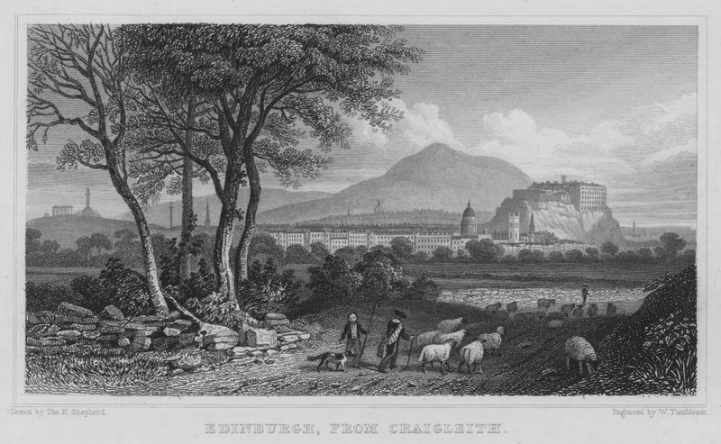 Edimburgo, de Craigleith (gravura) de Thomas Hosmer Shepherd