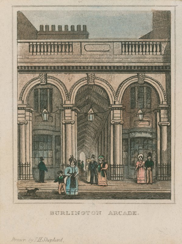 Vista exterior, de, burlington, arcada de Thomas Hosmer Shepherd