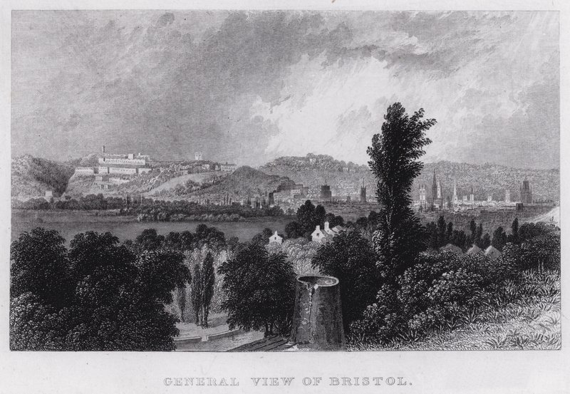 Vista Geral de Bristol (gravura) de Thomas Hosmer Shepherd