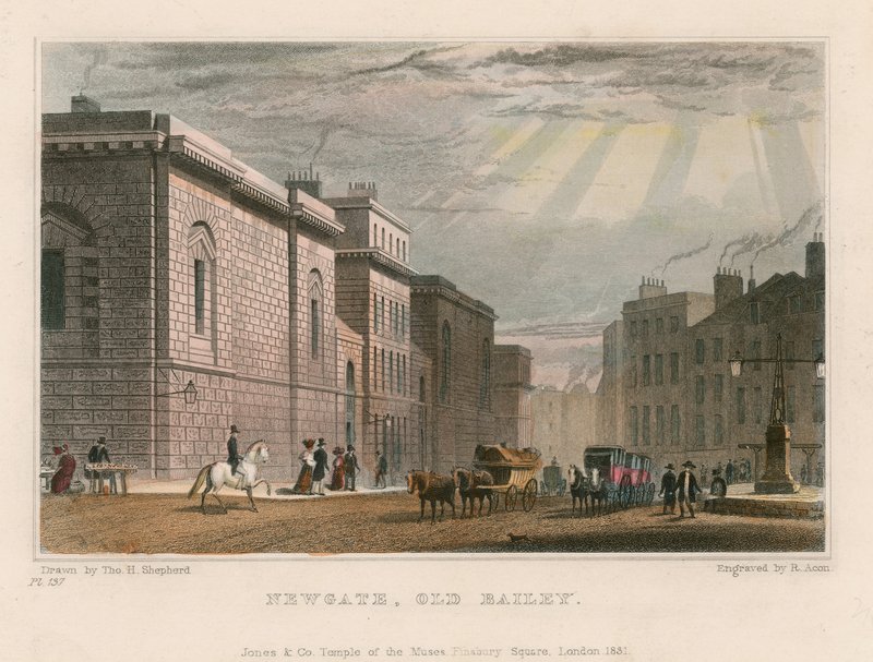 Visão geral do Old Bailey de Thomas Hosmer Shepherd