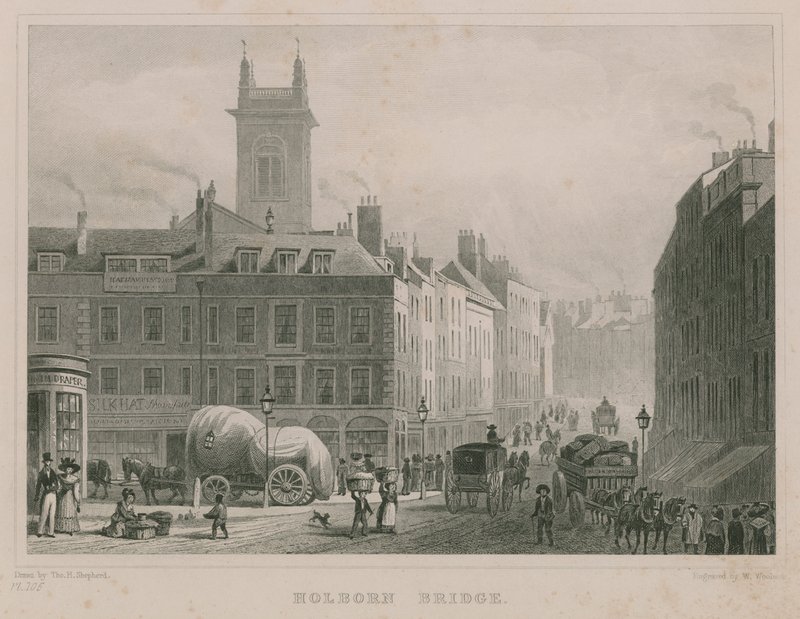 Ponte Holborn, Londres de Thomas Hosmer Shepherd
