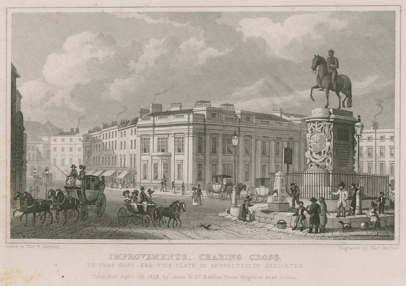 Melhorias em Charing Cross (gravura) de Thomas Hosmer Shepherd