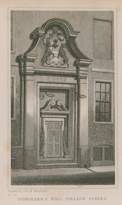Inhold&39;s Hall, na College Street, em Londres de Thomas Hosmer Shepherd