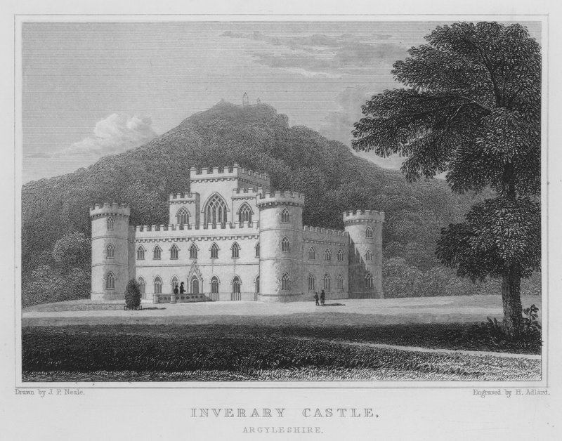 Inverary Castle, Argyleshire (gravura) de Thomas Hosmer Shepherd