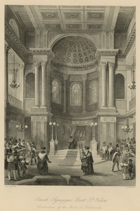Sinagoga Judaica, Grande Santa Helena; celebração da Festa dos Tabernáculos de Thomas Hosmer Shepherd