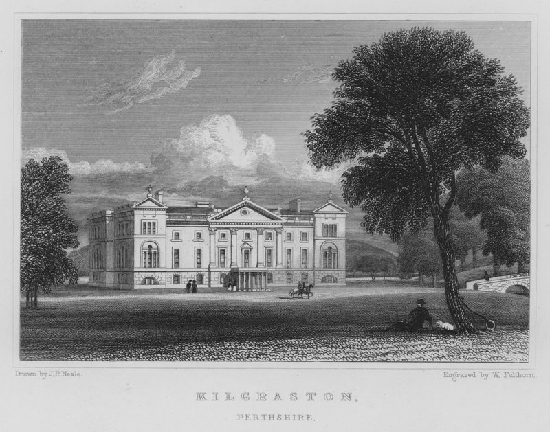 Kilgraston, Perthshire (gravura) de Thomas Hosmer Shepherd