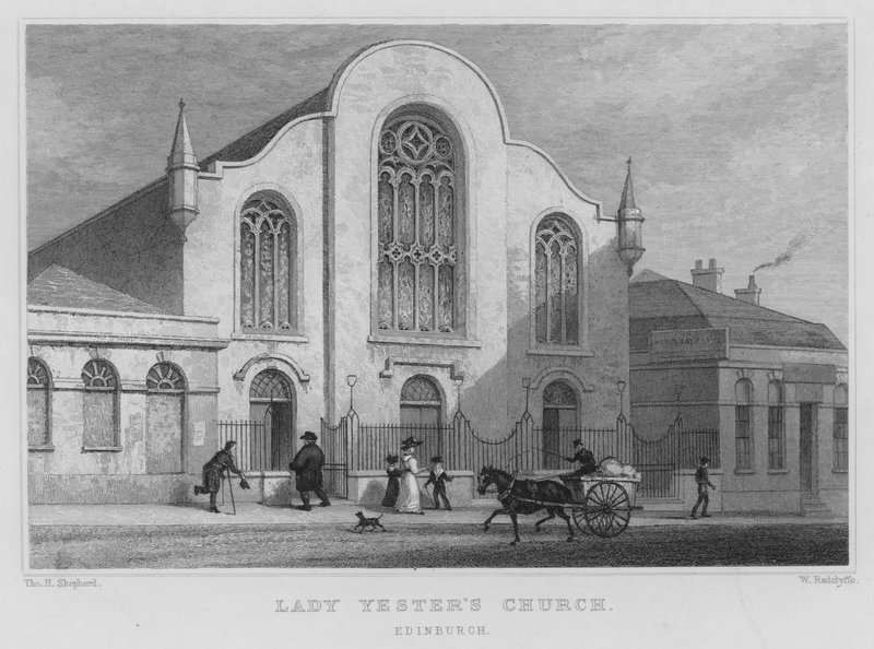 Igreja de Lady Yester, Edimburgo (gravura) de Thomas Hosmer Shepherd