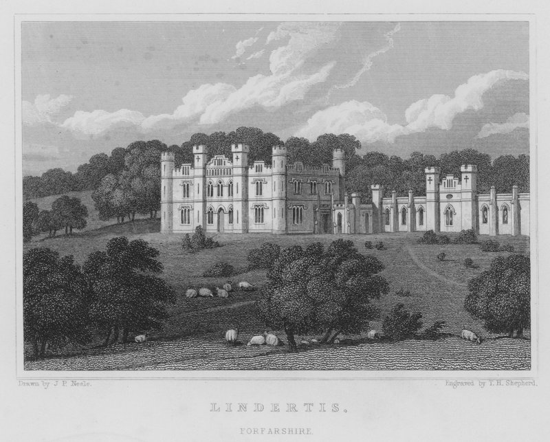 Lindertis, Forfarshire (gravura) de Thomas Hosmer Shepherd
