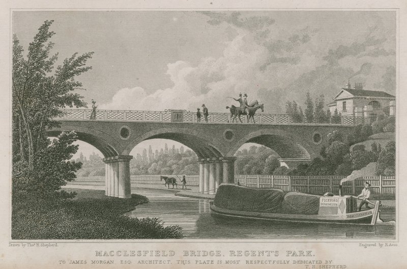 Macclesfield Bridge, Regent&39;s Park, Londres de Thomas Hosmer Shepherd