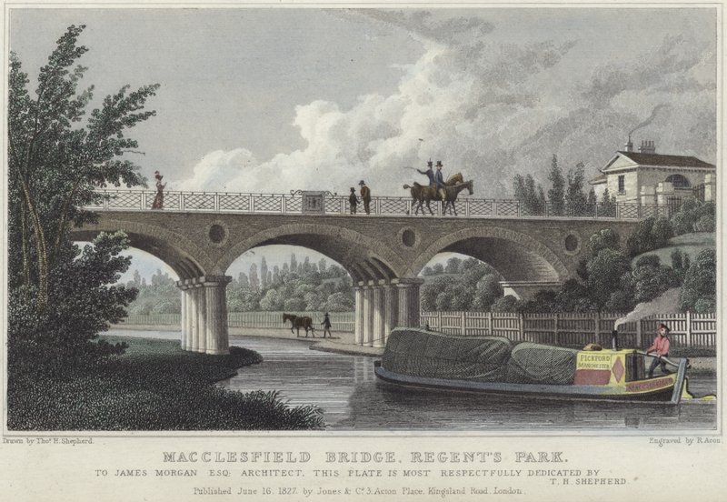 Macclesfield Bridge em Regent&39;s Park de Thomas Hosmer Shepherd
