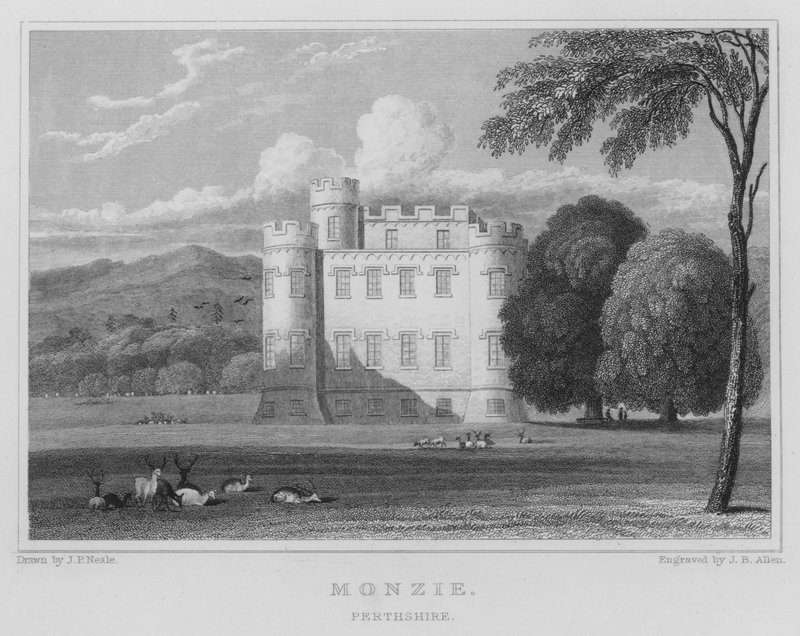 Monzie, Perthshire (gravura) de Thomas Hosmer Shepherd