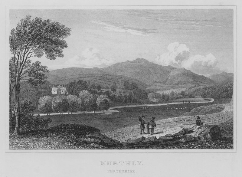 Murthly, Perthshire (gravura) de Thomas Hosmer Shepherd