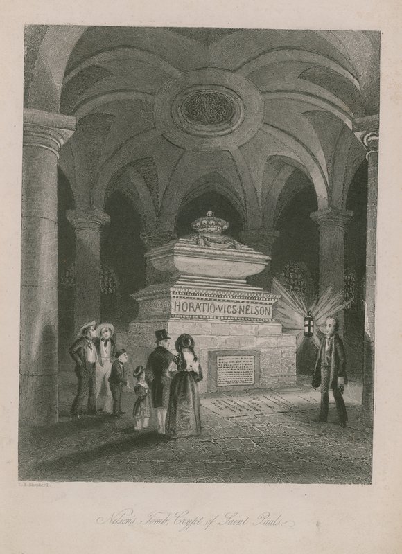 Tumba de Nelson na cripta da Catedral de São Paulo de Thomas Hosmer Shepherd