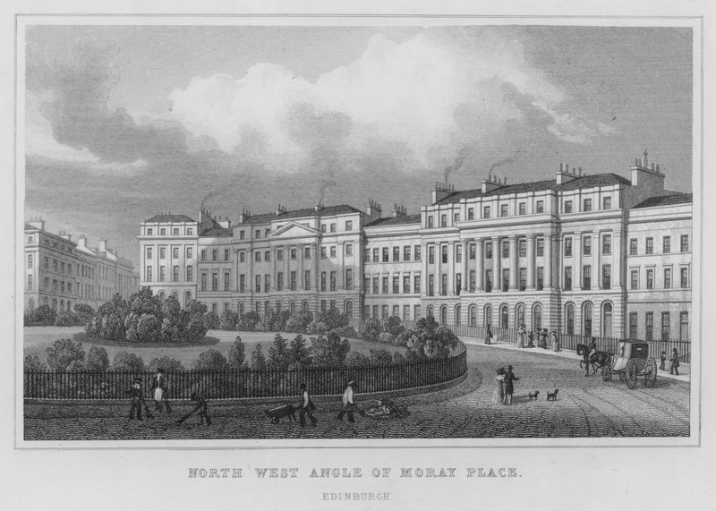 North West Angle of Moray Place, Edinburgh (gravura) de Thomas Hosmer Shepherd