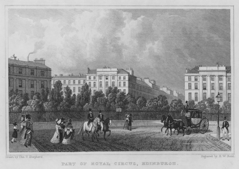 Parte de Royal Circus, Edimburgo (gravura) de Thomas Hosmer Shepherd