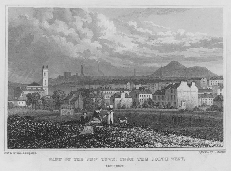 Parte da Cidade Nova, do Noroeste, Edimburgo (gravura) de Thomas Hosmer Shepherd