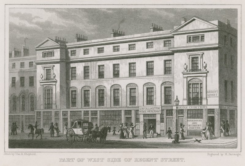 Parte do lado oeste da Regent Street, Londres de Thomas Hosmer Shepherd