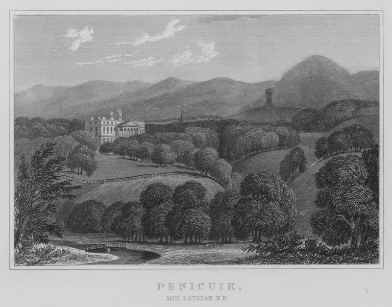 Penicuik, Mid Lothian, NB (gravura) de Thomas Hosmer Shepherd