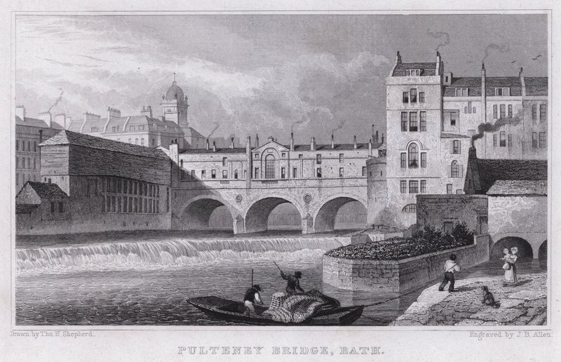Ponte Pulteney, Banho (gravação) de Thomas Hosmer Shepherd