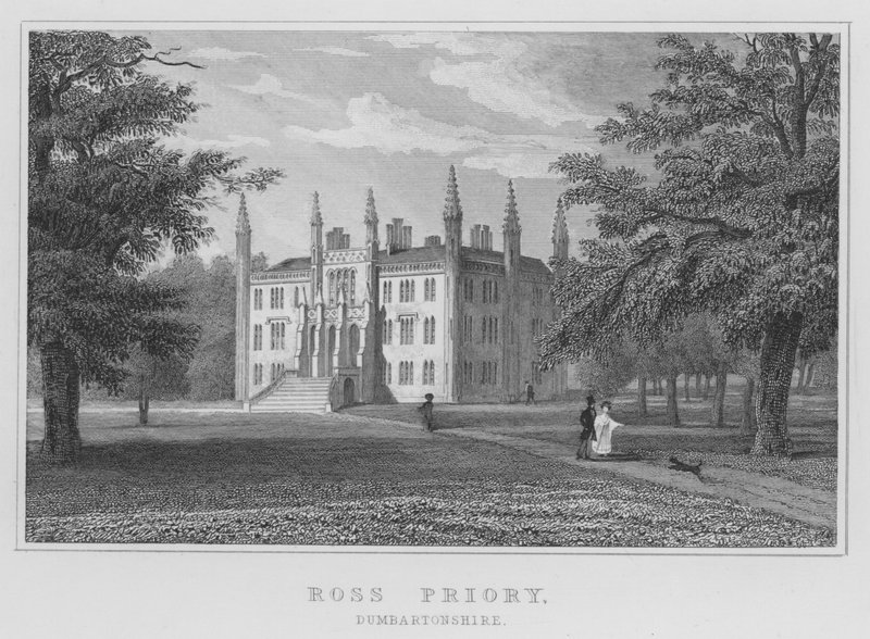 Ross Priory, Dumbartonshire (gravura) de Thomas Hosmer Shepherd