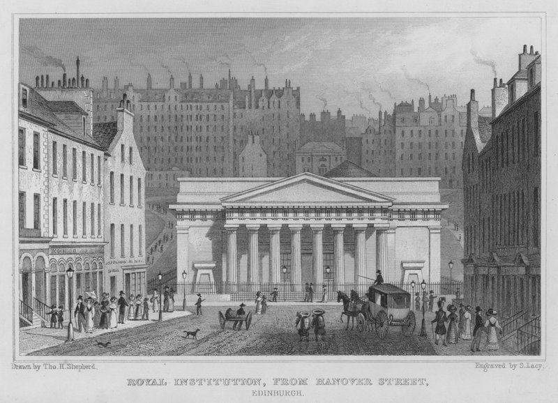 Instituição Real, da Rua Hanover, Edimburgo (gravura) de Thomas Hosmer Shepherd