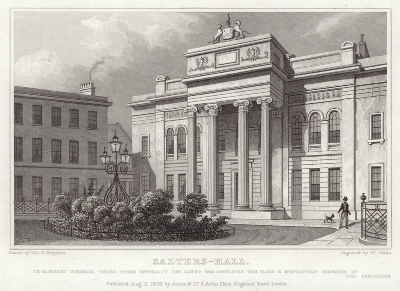 Salters Hall na pista de St. Swithin de Thomas Hosmer Shepherd
