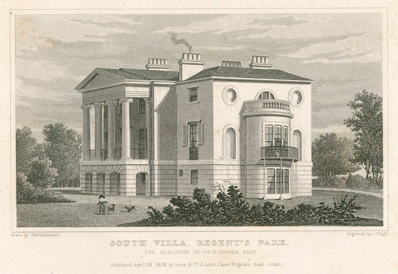 South Villa, Regent&39;s Park, Londres de Thomas Hosmer Shepherd