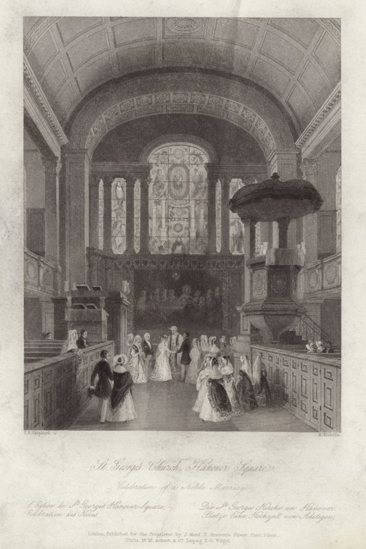 Igreja de São Jorge em Hanover Square de Thomas Hosmer Shepherd
