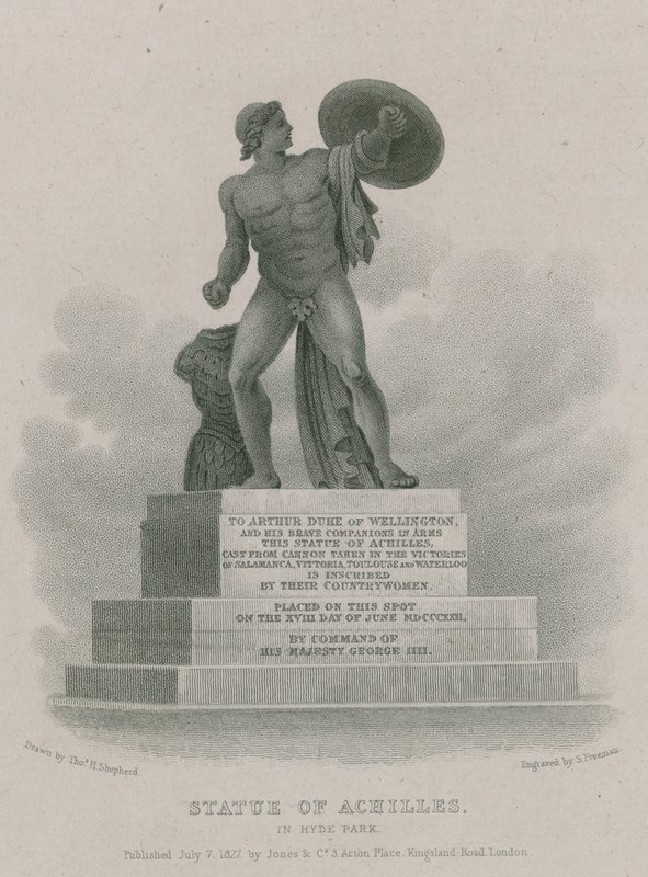 Estátua, de, achilles, em, parque hyde, londres de Thomas Hosmer Shepherd