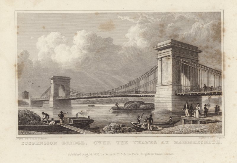 Ponte suspensa de Thomas Hosmer Shepherd