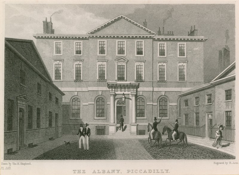 A, albany, piccadilly, londres de Thomas Hosmer Shepherd