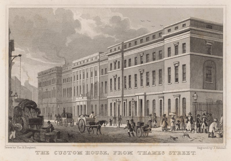 A Alfândega, da Thames Street de Thomas Hosmer Shepherd