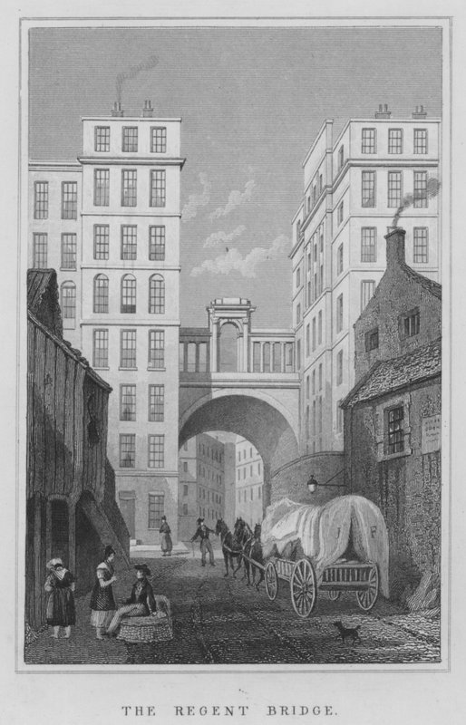 A Ponte Regente (gravura) de Thomas Hosmer Shepherd