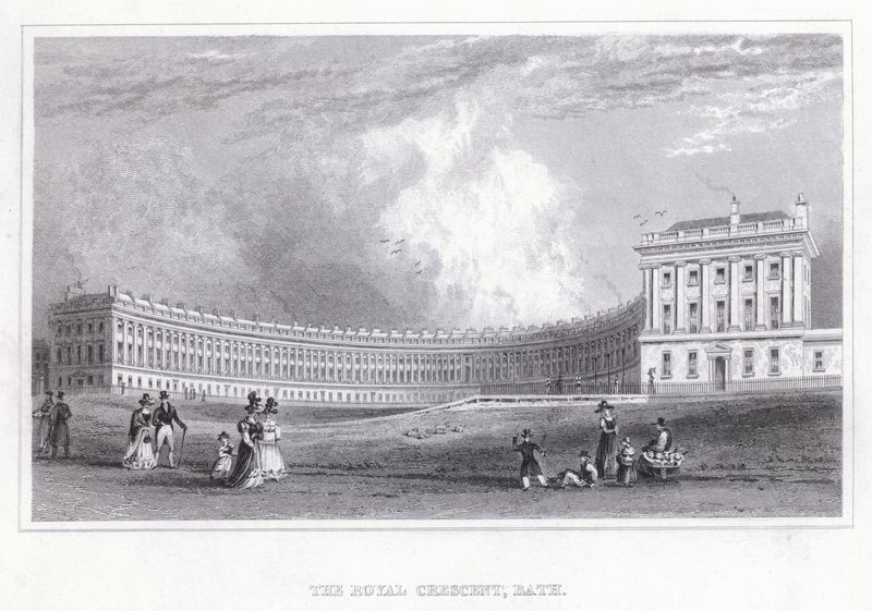 The Royal Crescent, Bath (gravura) de Thomas Hosmer Shepherd