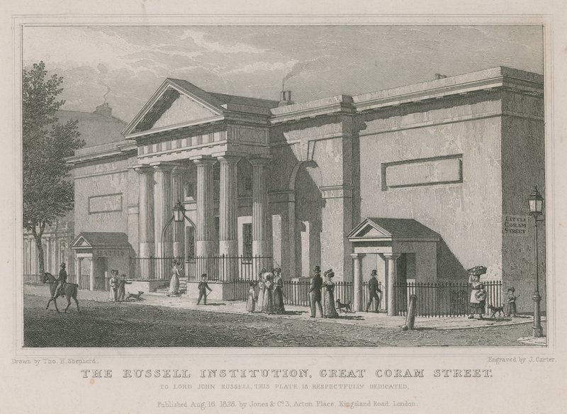 A Instituição Russell, Great Coram Street, Londres de Thomas Hosmer Shepherd