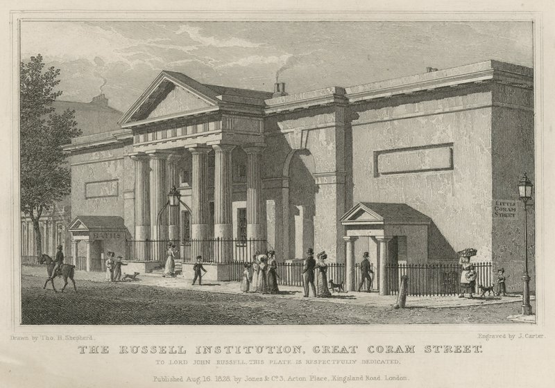 A Instituição Russell, Great Coram Street, Londres de Thomas Hosmer Shepherd