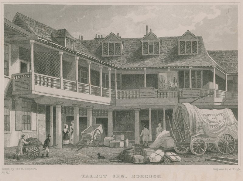 O Tabard Inn, em Southwark de Thomas Hosmer Shepherd