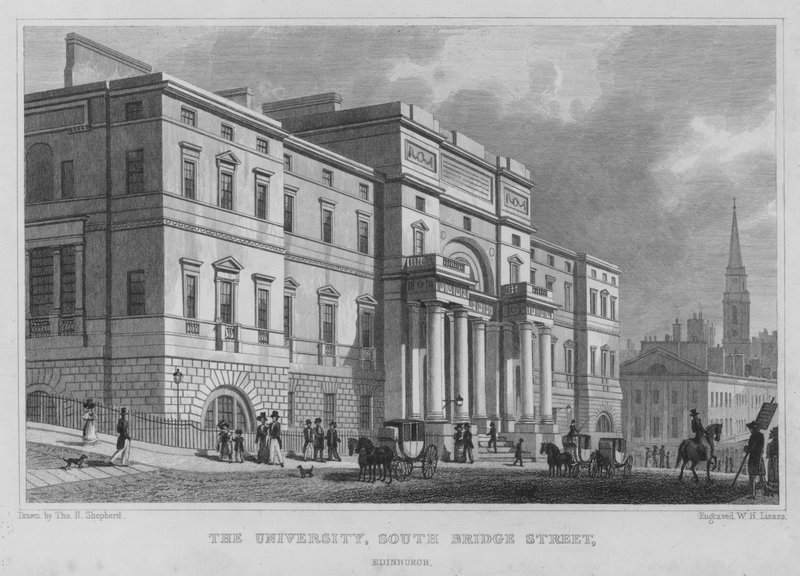 The University, South Bridge Street, Edinburgh (gravura) de Thomas Hosmer Shepherd