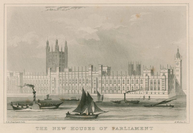 As novas Casas do Parlamento de Thomas Hosmer Shepherd