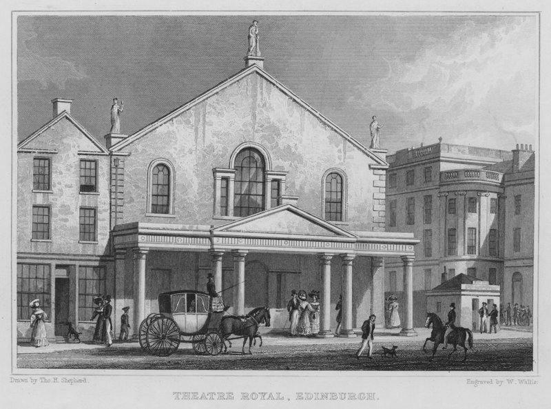 Theatre Royal, Edimburgo (gravura) de Thomas Hosmer Shepherd