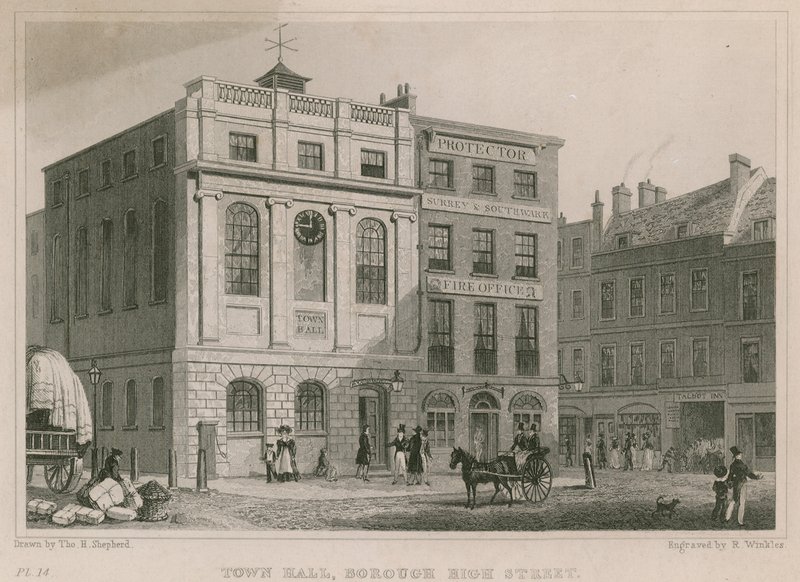Câmara Municipal, Borough High Street, Southwark, Londres de Thomas Hosmer Shepherd
