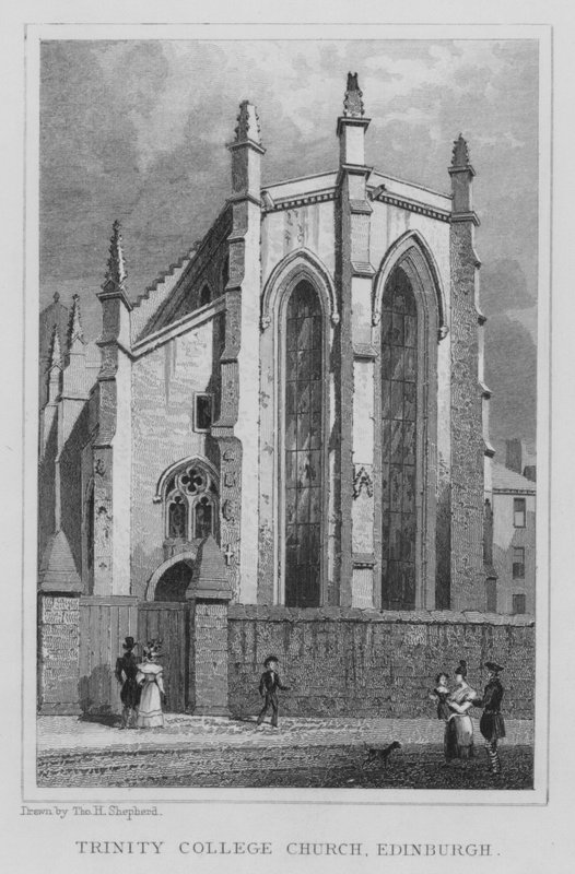 Trinity College Church, Edinburgh (gravura) de Thomas Hosmer Shepherd
