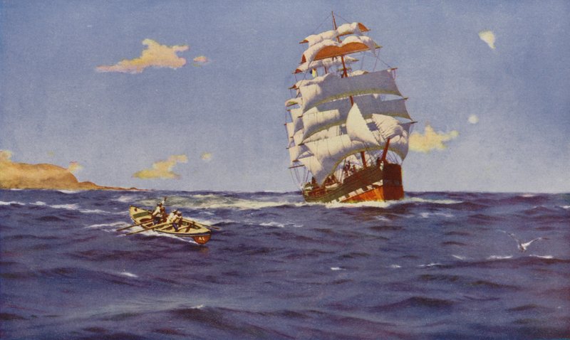 Off Valparaiso (litografia a cores) de Thomas J. Somerscales