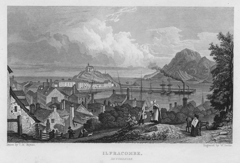 Ilfracombe, Devonshire (gravura) de Thomas Mann (after) Baynes