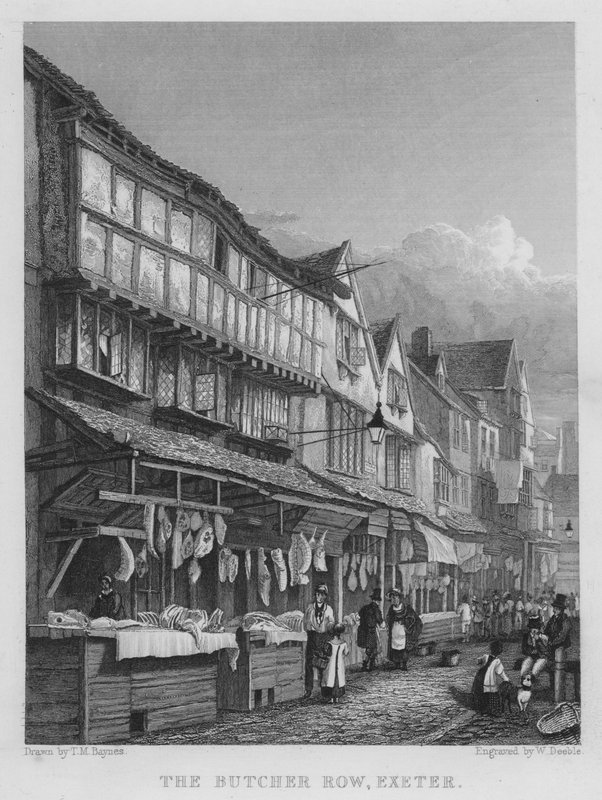 A Fila do Carniceiro, Exeter (gravura) de Thomas Mann (after) Baynes
