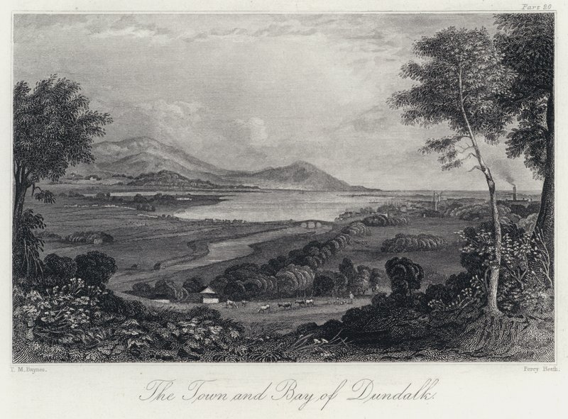 A Cidade e a Baía de Dundalk (gravura) de Thomas Mann (after) Baynes