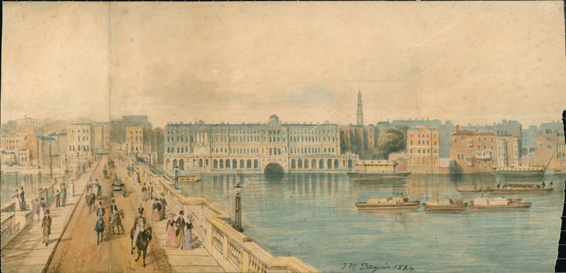 Panorama do rio Tamisa, lado norte, em 13 partes de Thomas Mann Baynes