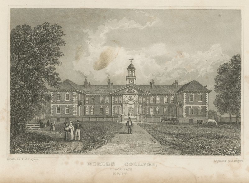 Pessoas nos terrenos do Morden College de Thomas Mann Baynes