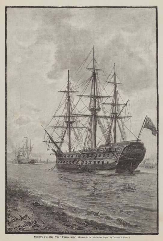 Nelsons Old Ship, o Foudroyant de Thomas Marie Madawaska Hemy